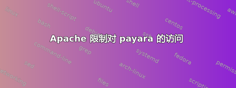 Apache 限制对 payara 的访问