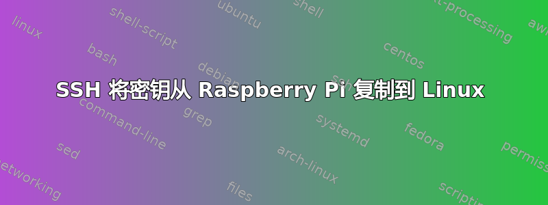 SSH 将密钥从 Raspberry Pi 复制到 Linux