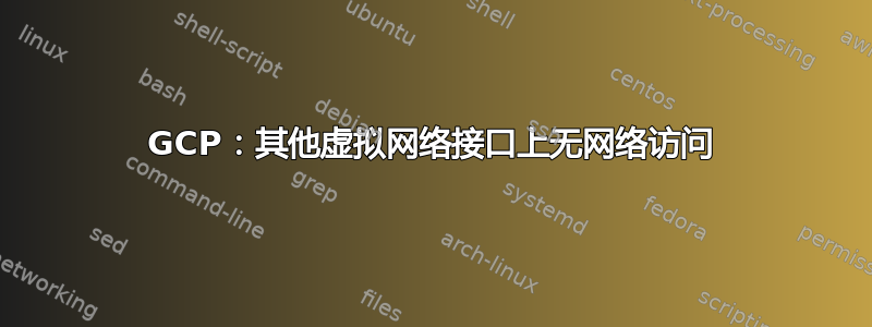 GCP：其他虚拟网络接口上无网络访问