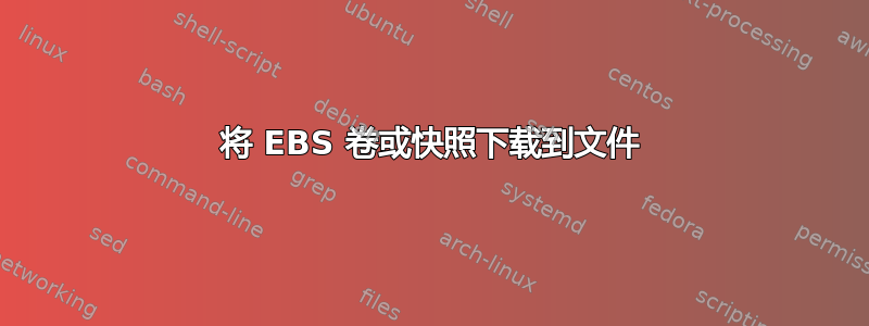 将 EBS 卷或快照下载到文件