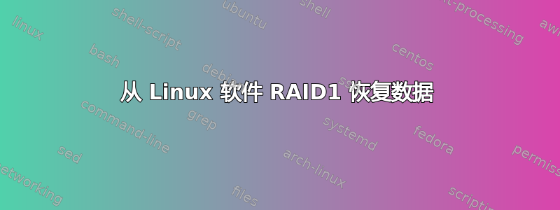 从 Linux 软件 RAID1 恢复数据