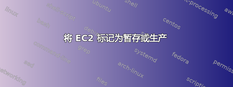 将 EC2 标记为暂存或生产