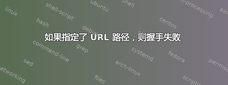 如果指定了 URL 路径，则握手失败