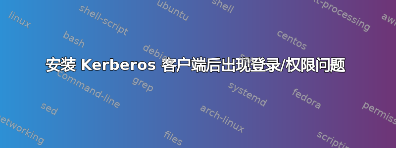 安装 Kerberos 客户端后出现登录/权限问题