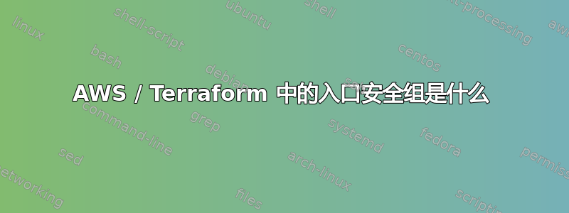 AWS / Terraform 中的入口安全组是什么