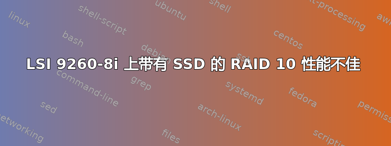 LSI 9260-8i 上带有 SSD 的 RAID 10 性能不佳