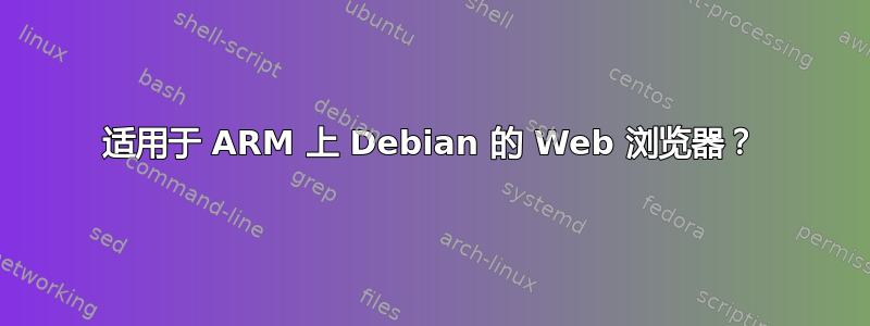 适用于 ARM 上 Debian 的 Web 浏览器？