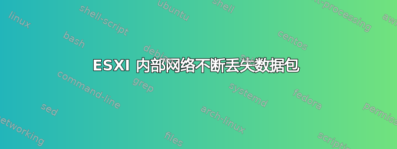 ESXI 内部网络不断丢失数据包