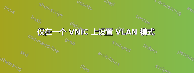 仅在一个 VNIC 上设置 VLAN 模式