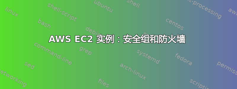 AWS EC2 实例：安全组和防火墙