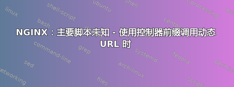 NGINX：主要脚本未知 - 使用控制器前缀调用动态 URL 时