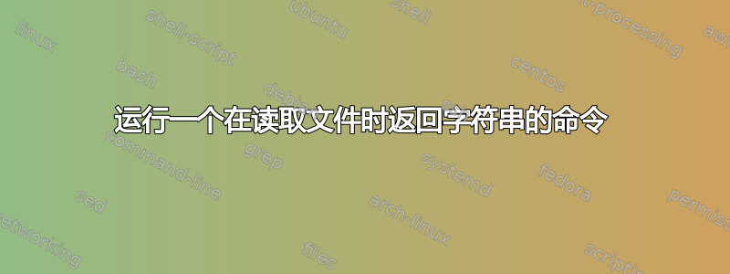 运行一个在读取文件时返回字符串的命令