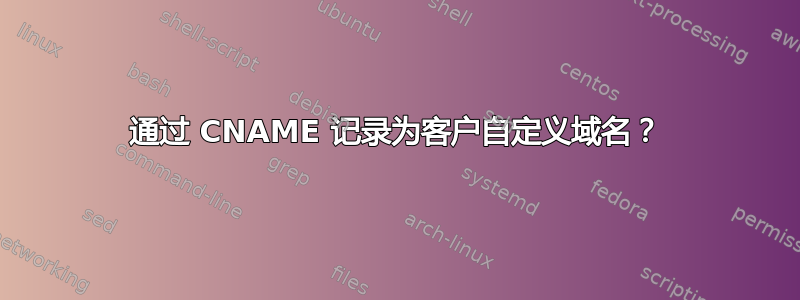 通过 CNAME 记录为客户自定义域名？