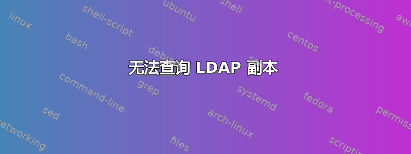 无法查询 LDAP 副本