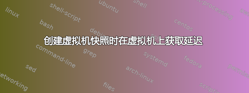 创建虚拟机快照时在虚拟机上获取延迟