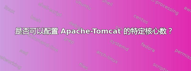 是否可以配置 Apache-Tomcat 的特定核心数？