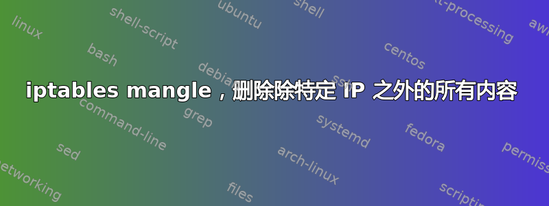 iptables mangle，删除除特定 IP 之外的所有内容