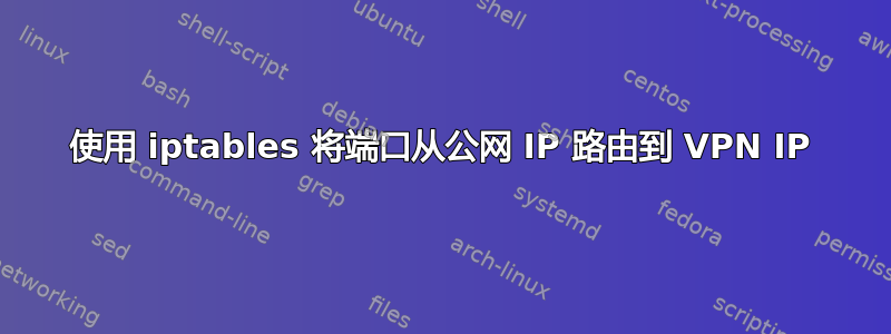 使用 iptables 将端口从公网 IP 路由到 VPN IP