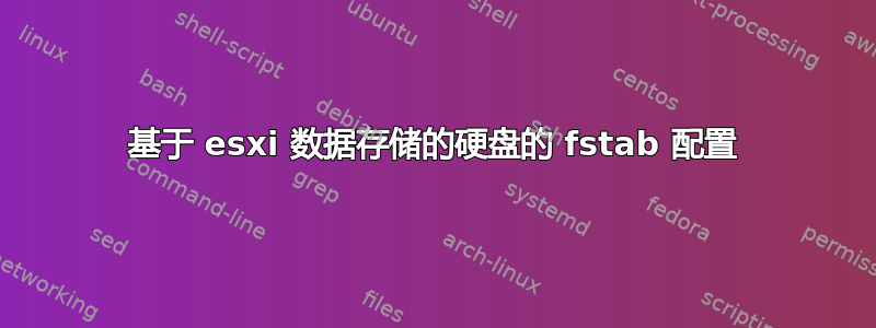 基于 esxi 数据存储的硬盘的 fstab 配置