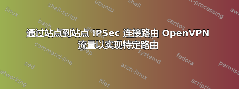 通过站点到站点 IPSec 连接路由 OpenVPN 流量以实现特定路由