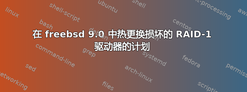 在 freebsd 9.0 中热更换损坏的 RAID-1 驱动器的计划