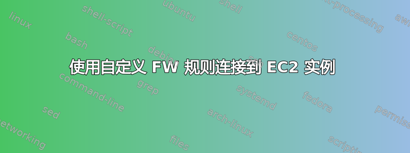 使用自定义 FW 规则连接到 EC2 实例