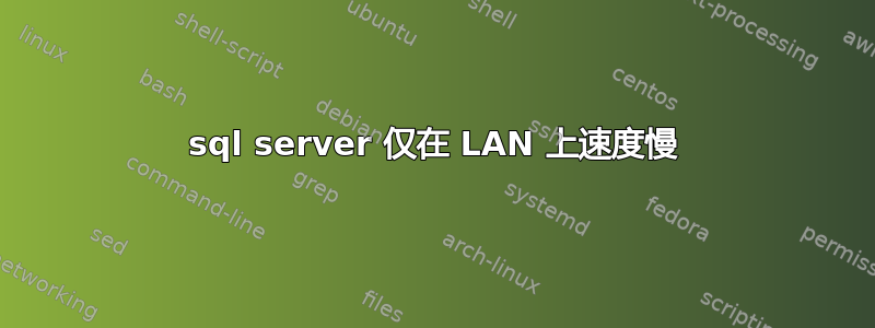 sql server 仅在 LAN 上速度慢