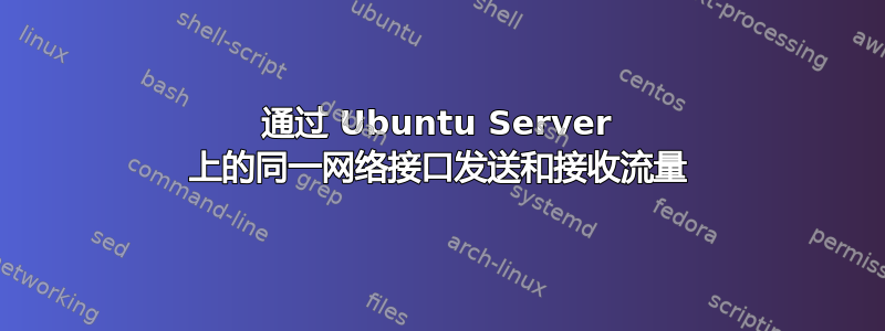 通过 Ubuntu Server 上的同一网络接口发送和接收流量