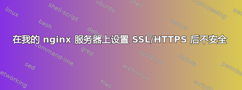 在我的 nginx 服务器上设置 SSL/HTTPS 后不安全