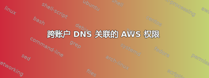 跨账户 DNS 关联的 AWS 权限