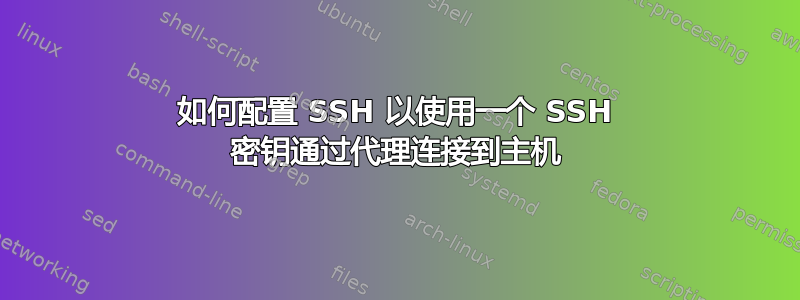 如何配置 SSH 以使用一个 SSH 密钥通过代理连接到主机