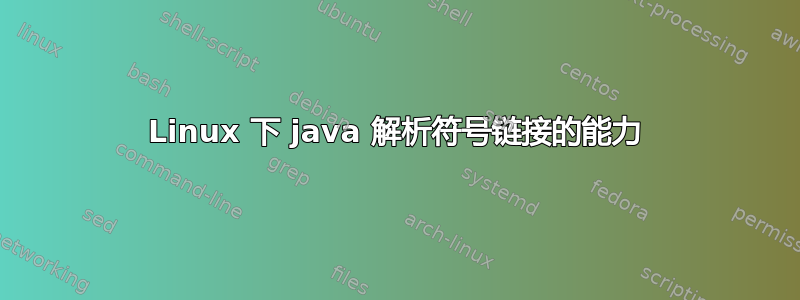 Linux 下 java 解析符号链接的能力