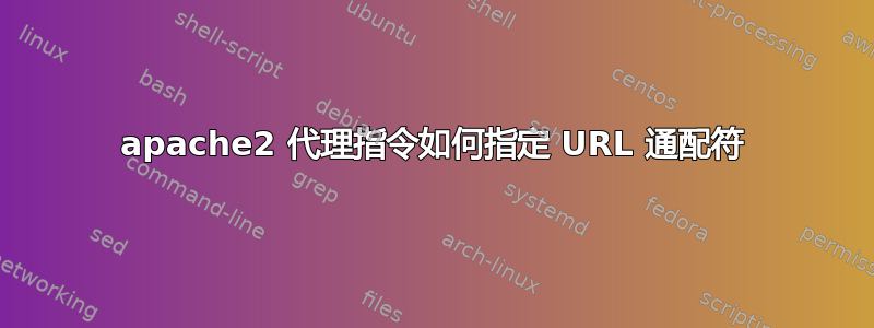 apache2 代理指令如何指定 URL 通配符