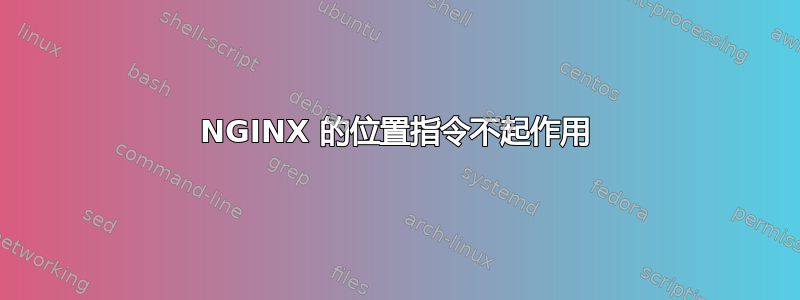 NGINX 的位置指令不起作用