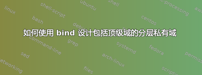 如何使用 bind 设计包括顶级域的分层私有域