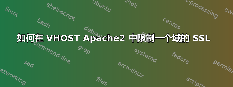 如何在 VHOST Apache2 中限制一个域的 SSL 