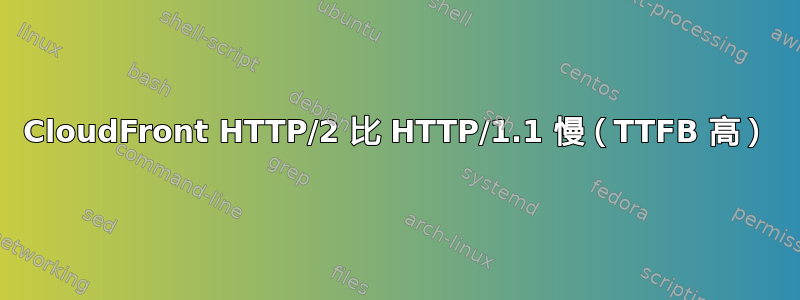 CloudFront HTTP/2 比 HTTP/1.1 慢（TTFB 高）