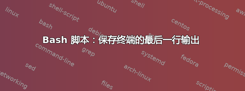 Bash 脚本：保存终端的最后一行输出