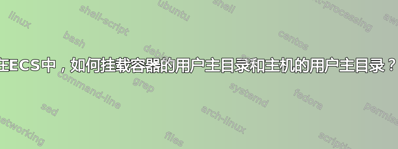 在ECS中，如何挂载容器的用户主目录和主机的用户主目录？