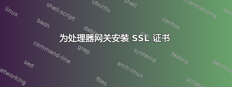 为处理器网关安装 SSL 证书