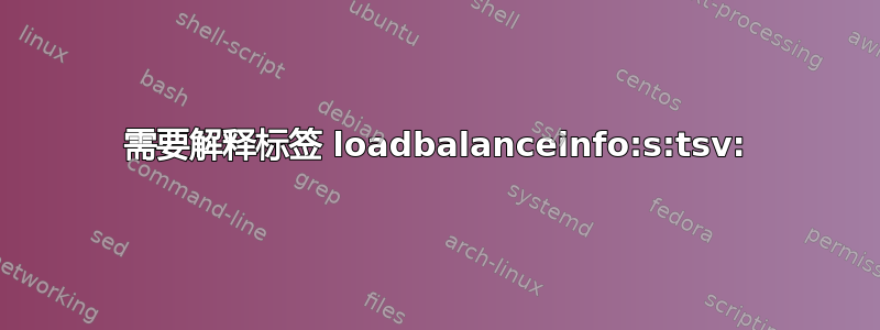 需要解释标签 loadbalanceinfo:s:tsv: