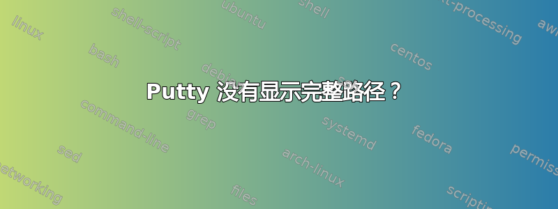 Putty 没有显示完整路径？