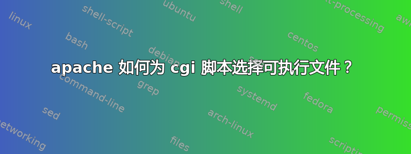 apache 如何为 cgi 脚本选择可执行文件？