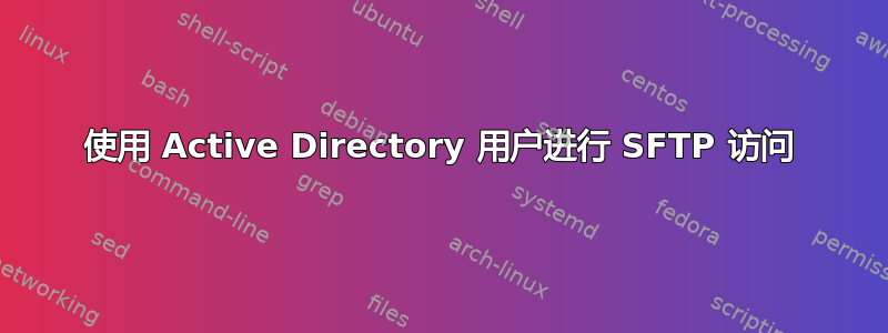 使用 Active Directory 用户进行 SFTP 访问