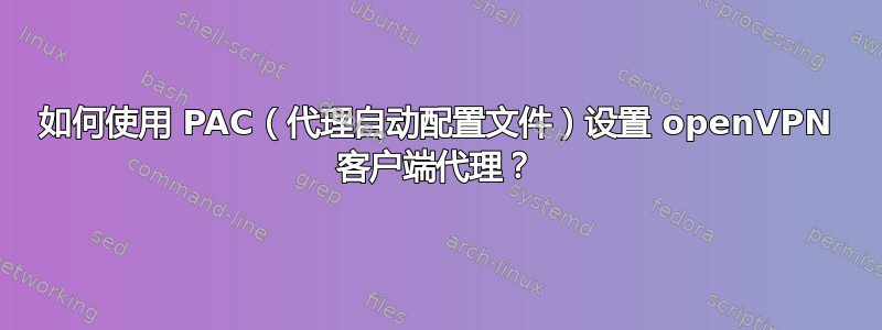 如何使用 PAC（代理自动配置文件）设置 openVPN 客户端代理？