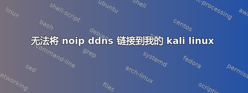 无法将 noip ddns 链接到我的 kali linux