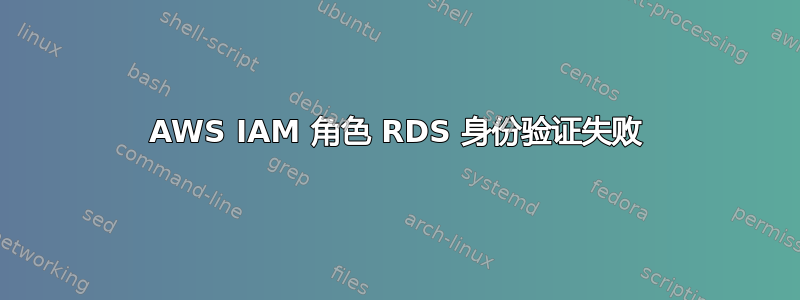 AWS IAM 角色 RDS 身份验证失败