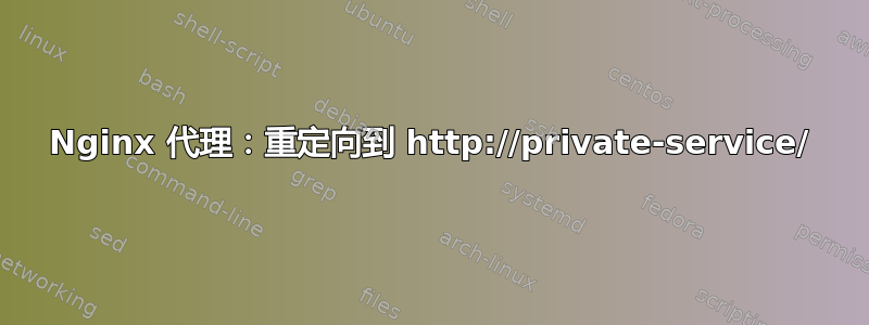 Nginx 代理：重定向到 http://private-service/