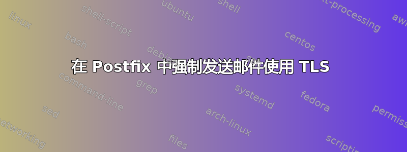 在 Postfix 中强制发送邮件使用 TLS