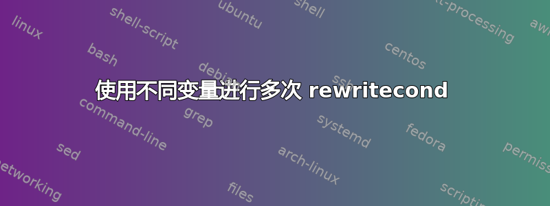 使用不同变量进行多次 rewritecond